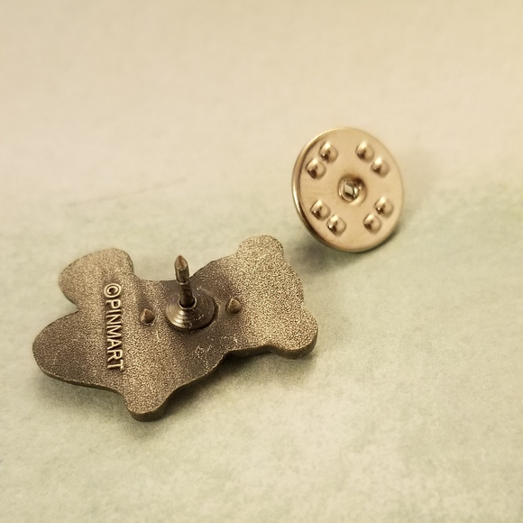 NWT Silver Colored Teddy Bear Pin 3/4" CUTE! - Picture 5 of 5